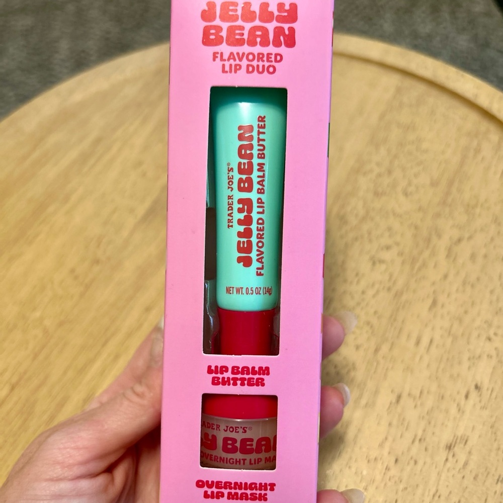 Trader Joe's Jelly Bean Flavored Lip Balm Duo - Red and Teal